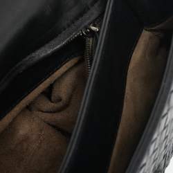 Bottega Veneta Black Intrecciato Leather Small Olimpia Shoulder Bag