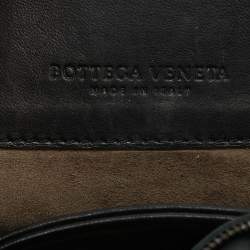Bottega Veneta Black Intrecciato Leather Small Olimpia Shoulder Bag