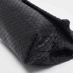 Bottega Veneta Black Intrecciato Leather Small Olimpia Shoulder Bag