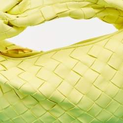 Pre Owned Bottega Veneta Yellow Intrecciato Leather Mini Jodie Hobo