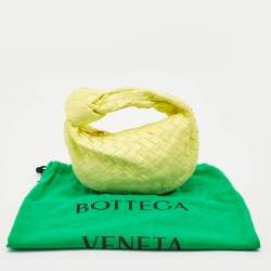 Pre Owned Bottega Veneta Yellow Intrecciato Leather Mini Jodie Hobo