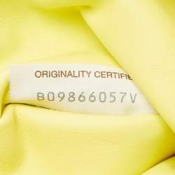 Pre Owned Bottega Veneta Yellow Intrecciato Leather Mini Jodie Hobo