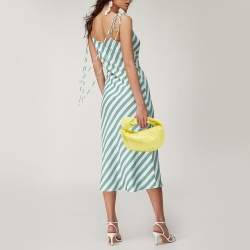 Pre Owned Bottega Veneta Yellow Intrecciato Leather Mini Jodie Hobo