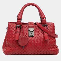 Bottega Veneta Red Small Intrecciato Roma