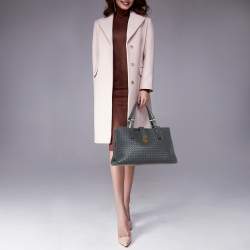 Bottega Veneta Grey Intrecciato Leather Medium Roma Tote