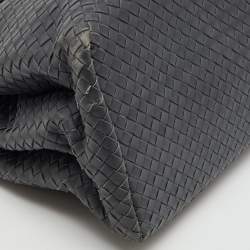 Bottega Veneta Grey Intrecciato Leather Medium Roma Tote