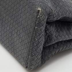 Bottega Veneta Grey Intrecciato Leather Medium Roma Tote