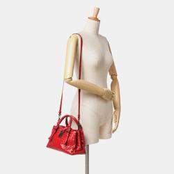 Bottega Veneta Red Nappa Intrecciato Roma Mini  Satchel