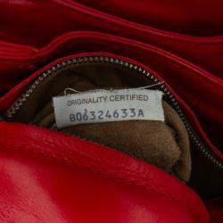 Bottega Veneta Red Nappa Intrecciato Roma Mini  Satchel