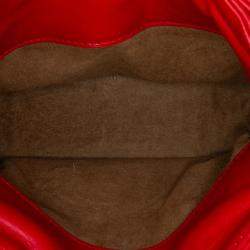 Bottega Veneta Red Nappa Intrecciato Roma Mini  Satchel