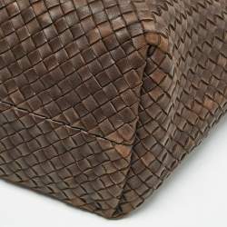 Bottega Veneta Cacao Intrecciato Leather Medium Cabat Tote 