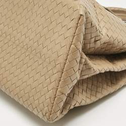 Bottega Veneta Beige Intrecciato Leather Medium Roma Tote