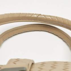 Bottega Veneta Beige Intrecciato Leather Medium Roma Tote