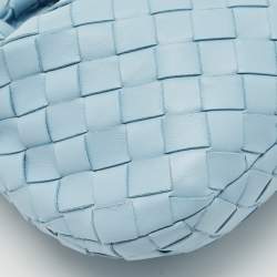 Bottega Veneta Light Blue Leather Mini BV Jodie Hobo