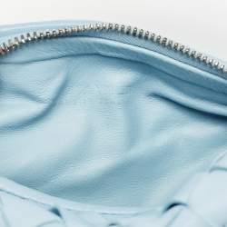Bottega Veneta Light Blue Leather Mini BV Jodie Hobo