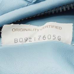 Bottega Veneta Light Blue Leather Mini BV Jodie Hobo