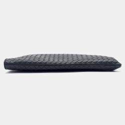 Bottega Veneta Black Leather Mesh Clutch