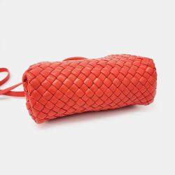 Pre Owned Bottega Veneta Red Leather tote and shoulder bag