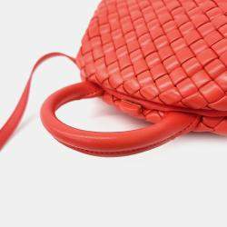 Pre Owned Bottega Veneta Red Leather tote and shoulder bag