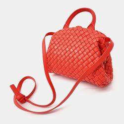 Pre Owned Bottega Veneta Red Leather tote and shoulder bag