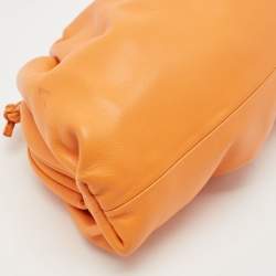 Bottega Veneta Orange Leather Mini The Pouch Bag