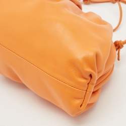 Bottega Veneta Orange Leather Mini The Pouch Bag