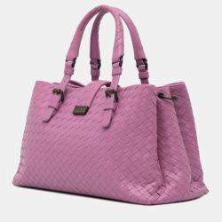 Bottega Veneta Purple Small Nappa Intrecciato Roma Satchel