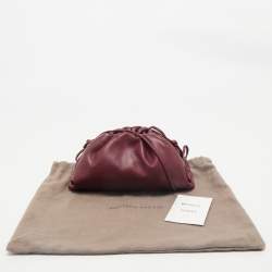Bottega Veneta Burgundy Bordeaux Leather Mini The Pouch Bag