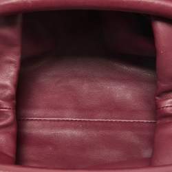 Bottega Veneta Burgundy Bordeaux Leather Mini The Pouch Bag