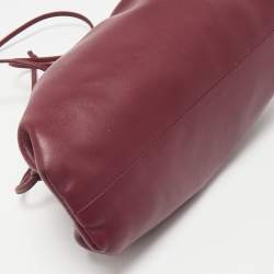 Bottega Veneta Burgundy Bordeaux Leather Mini The Pouch Bag