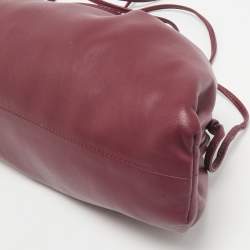 Bottega Veneta Burgundy Bordeaux Leather Mini The Pouch Bag