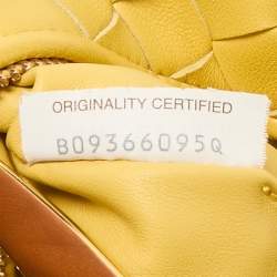 Pre Owned Bottega Veneta Yellow Intrecciato Leather Mini Jodie Hobo