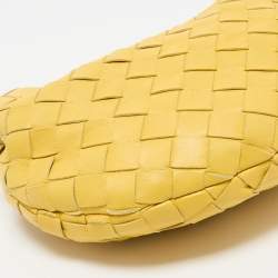 Pre Owned Bottega Veneta Yellow Intrecciato Leather Mini Jodie Hobo