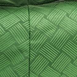 Bottega Veneta Green Intrecciato Print Fabric Mini BV Jodie Hobo
