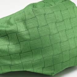 Bottega Veneta Green Intrecciato Print Fabric Mini BV Jodie Hobo