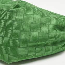 Bottega Veneta Green Intrecciato Print Fabric Mini BV Jodie Hobo