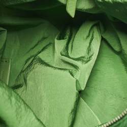 Bottega Veneta Green Intrecciato Print Fabric Mini BV Jodie Hobo
