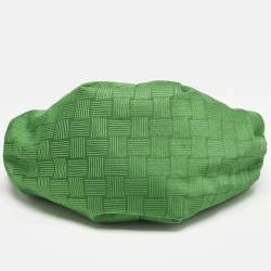 Bottega Veneta Green Intrecciato Print Fabric Mini BV Jodie Hobo