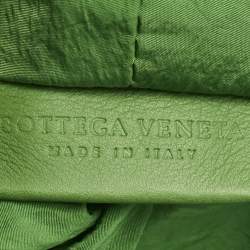 Bottega Veneta Green Intrecciato Print Fabric Mini BV Jodie Hobo