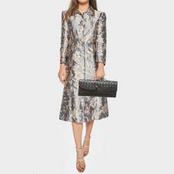 Bottega Veneta Dark Brown Intrecciato Leather Andiamo Long Clutch