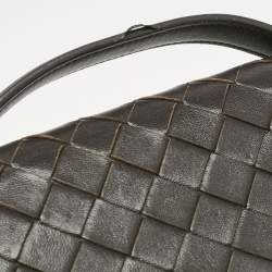 Bottega Veneta Dark Brown Intrecciato Leather Andiamo Long Clutch