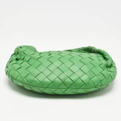 Bottega Veneta Green Intrecciato Leather Mini Jodie Hobo