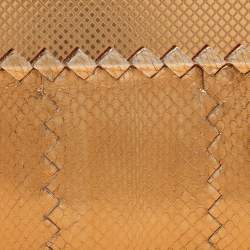 Bottega Veneta Gold Metalic Leather Frame Clutch