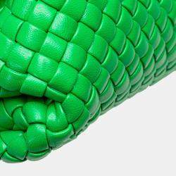 Bottega Veneta Green Small Nappa Intrecciato Top Handle Satchel