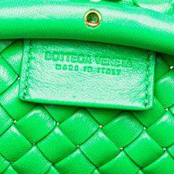 Bottega Veneta Green Small Nappa Intrecciato Top Handle Satchel