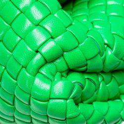 Bottega Veneta Green Small Nappa Intrecciato Top Handle Satchel