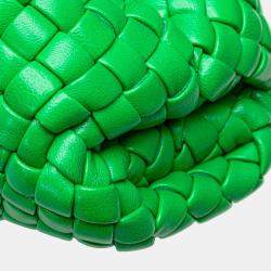Bottega Veneta Green Small Nappa Intrecciato Top Handle Satchel