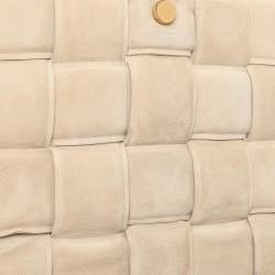 Bottega Veneta Beige Padded Suede Cassette Shoulder Bag