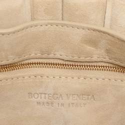 Bottega Veneta Beige Padded Suede Cassette Shoulder Bag