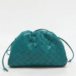 Bottega Veneta Green Intrecciato Leather Mini The Pouch 